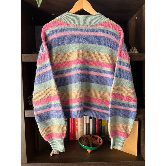 Jessica Simpson Portia Multicolor Striped Sweater Size XL - Picture 3 of 6